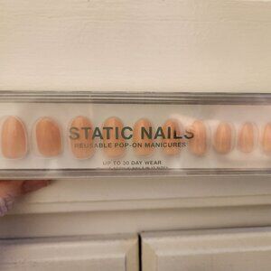 Static Pop on Nails set of 3 with glue brush NEVER USED